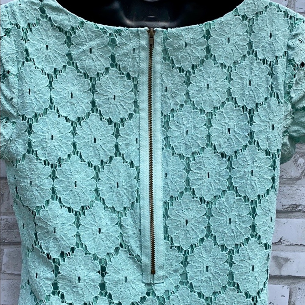 🤍 Turquoise Lace Dress With Exposed Zipper 🤍 - Picture 2 of 4